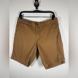 Tommy Hilfiger Brooklyn Shorts Men’s Brown 9” Inseam Preppy Cotton Chino 33